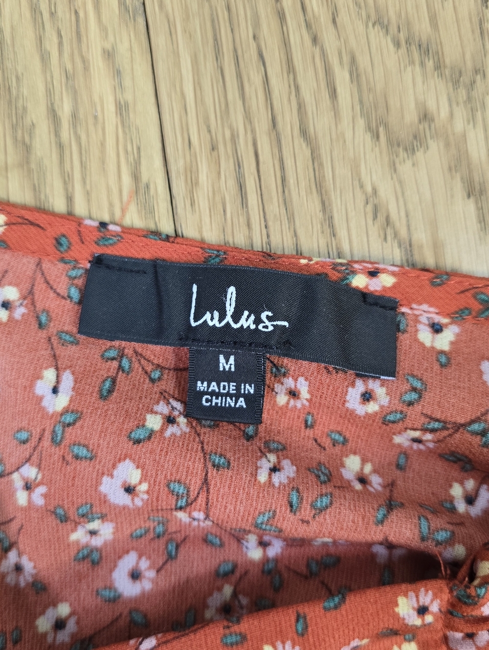 Lulus Red Floral Maxi Skirt with Double Front Slits Size Medium - Picture 2 of 10